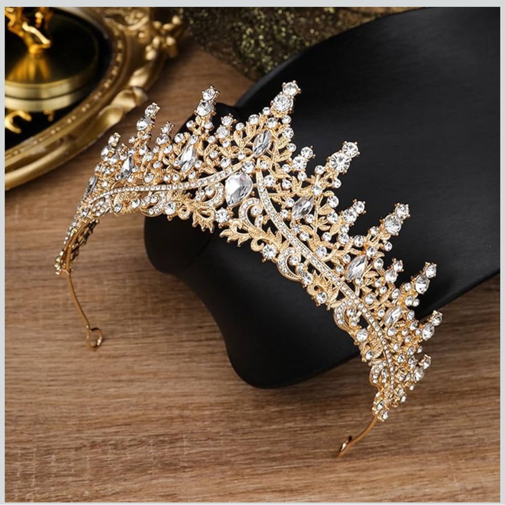 Radiant Gold & Crystal Tiara